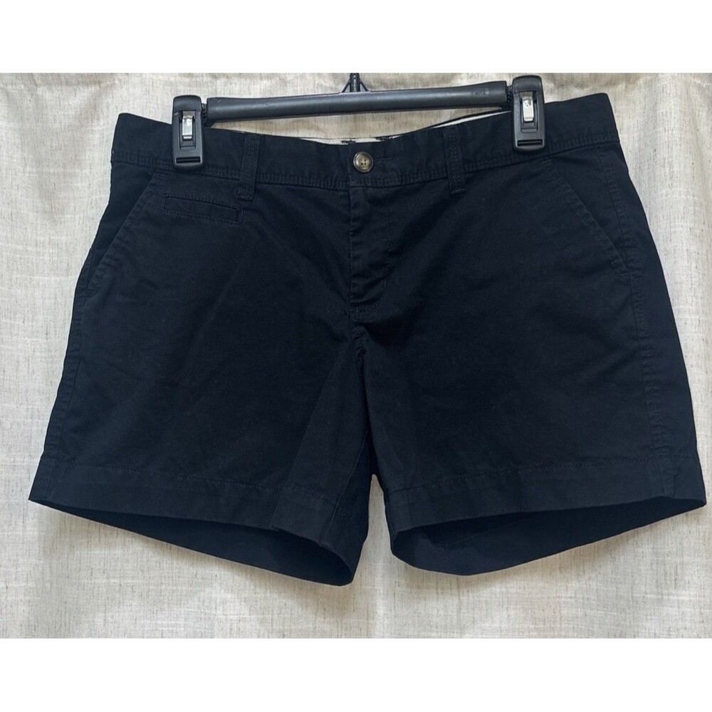 Old Navy Women's Perfect 5" Shorts Size 8 Black Low Rise Cotton Blend
